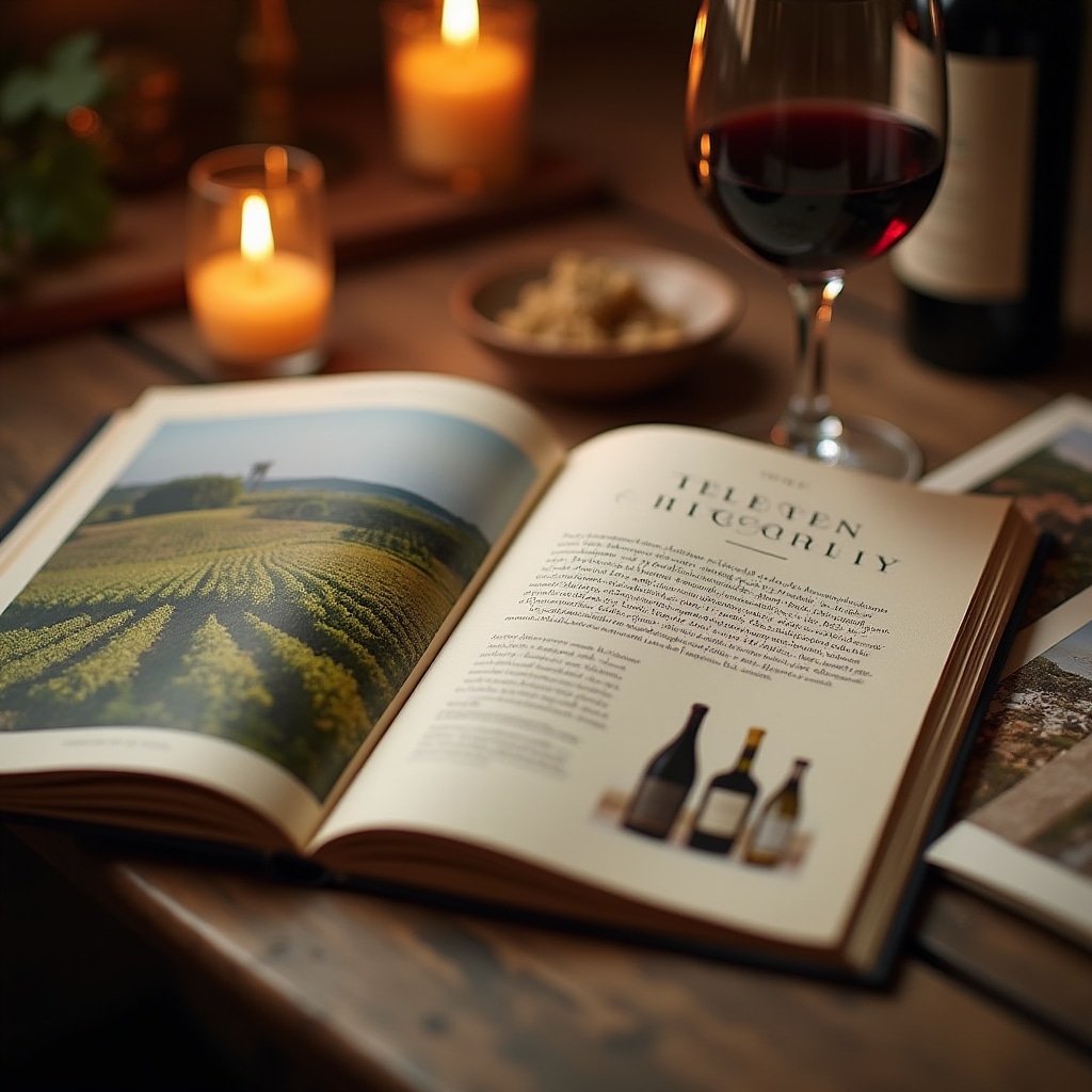 Catalogo prodotti stampato per azienda vinicola con fotografie professionali